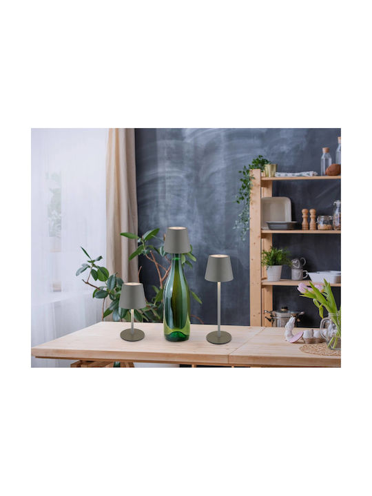 Globo Lighting Table Lamp with Gray Shade and Base