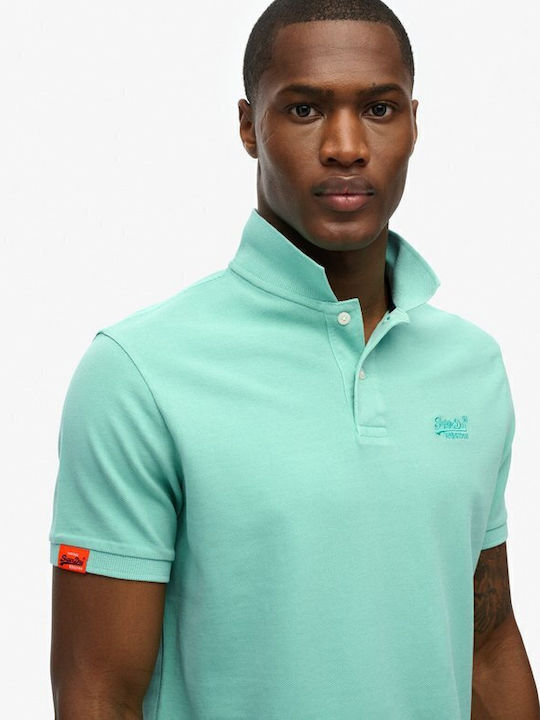 Superdry D2 Ovin Vint Polo Short Sleeve Blouse Spearmint Light Green M1110439A-2MD
