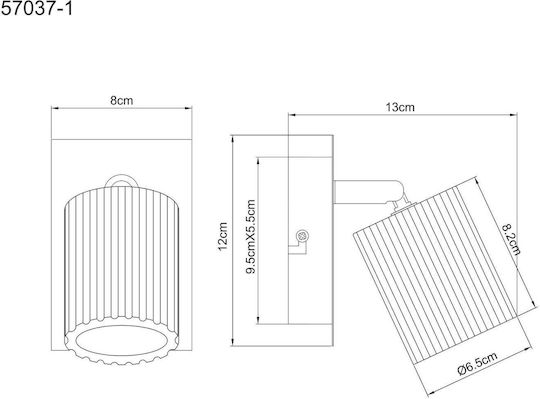 Globo Lighting Μονό Σποτ με Ντουί GU10 σε Καφέ Χρώμα