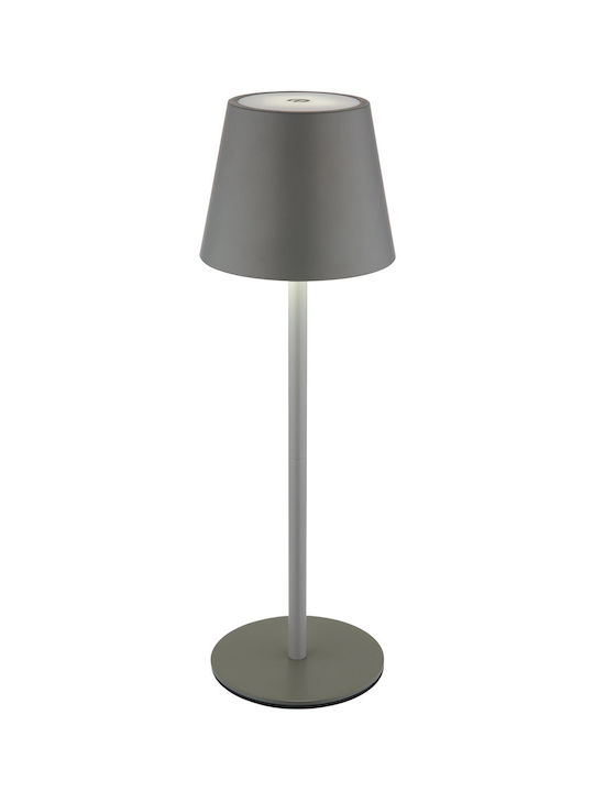 Globo Lighting Table Lamp with Gray Shade and Base