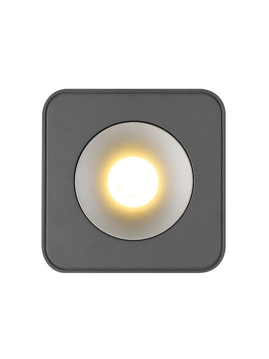 Globo Lighting Единично LED Топло бяло Спот в Сив Цвят