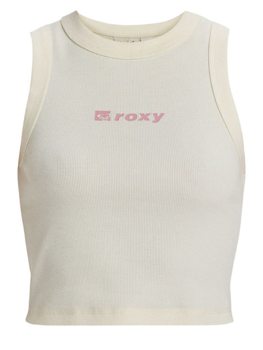 Iconic Days Γυναικείο Crop Top Βαμβακερό Αμάνικο Egret
