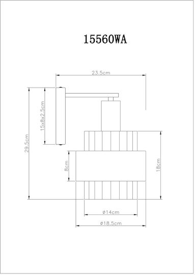 Globo Lighting Φωτιστικό Τοίχου Μαύρο