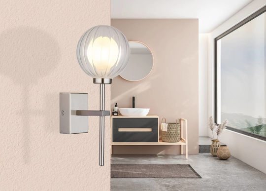 Globo Lighting Φωτιστικό Τοίχου με Ντουί G9 Ασημί 10εκ.
