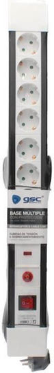 GSC Power Strip with Surge Protection 8 Positions with Switch and Cable 1.5m