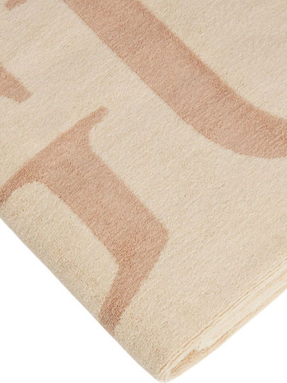 Guess Beach Towel Cotton Beige 100x180cm.