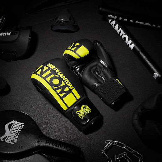 Phantom Apex Mănuși de Box din Piele Sintetică pentru Competiție Negre