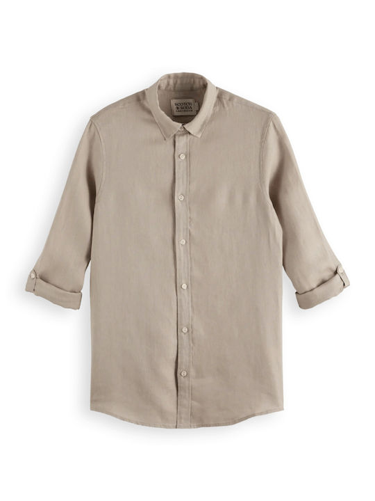 Scotch & Soda Core Λινό Πουκάμισο Biege