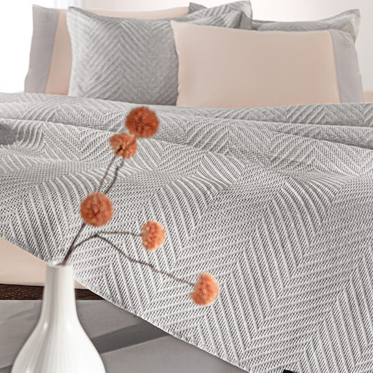 Guy Laroche Hamptons Подредба Покривало Кингсайз Микрофибър Сив 220x240см 2бр
