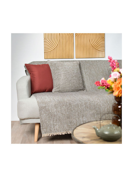 Ravelia Decorative Pillow Case Quadras Beige 45x45cm