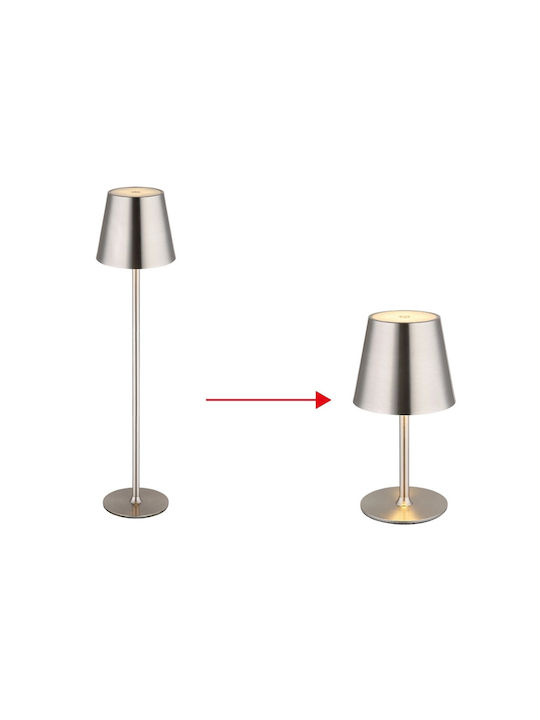 Globo Lighting Table Lamp LED with Silver Shade and Base