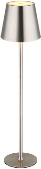 Globo Lighting Metallisches Tischlampen LED mit Silberfarbenem Hut und Basis
