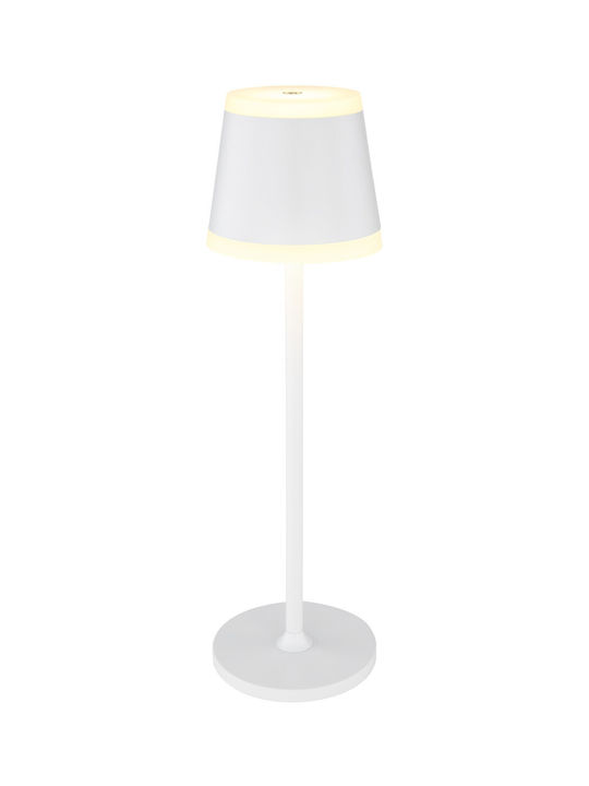 Globo Lighting Πορτατίφ LED με Λευκό Καπέλο και Βάση