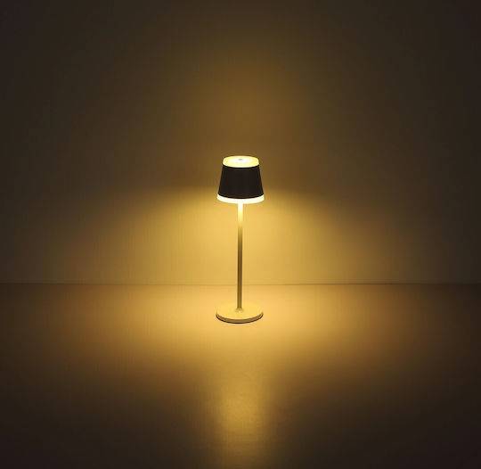Globo Lighting Метален Портатиф LED с Бяла Шапка и Основа