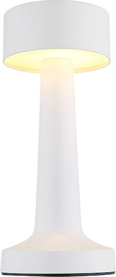 Globo Lighting Πορτατίφ με Λευκό Καπέλο και Βάση