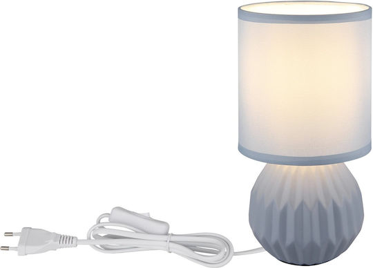 Globo Lighting Plastic Table Lamp for E14 Fitting with Blue Shade and Base