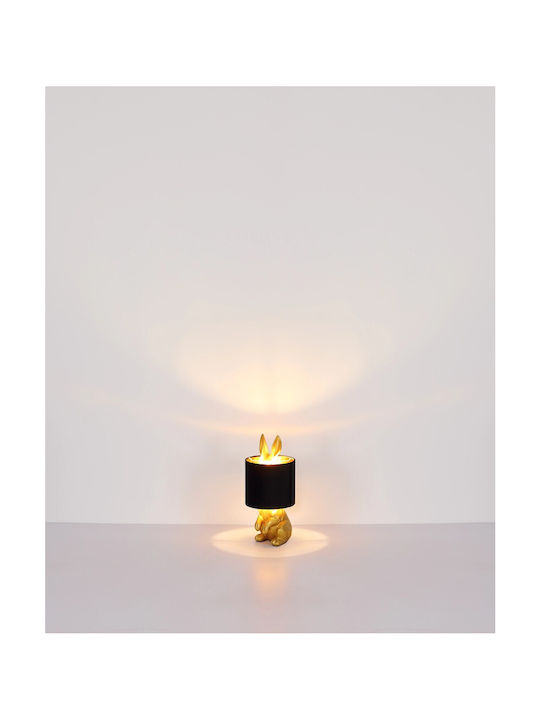 Globo Lighting Πορτατίφ με Μαύρο Καπέλο και Χρυσή Βάση