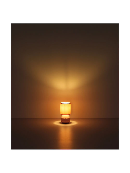 Globo Lighting Lampă de masă cu Abajur Roz și Bază