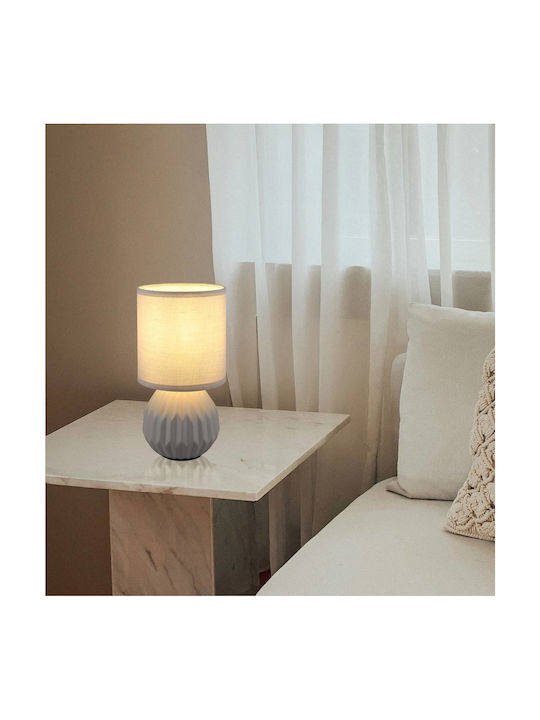 Globo Lighting Table Lamp with Gray Shade and Base