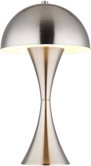 Globo Lighting Metallisches Tischlampen Für E27 Mit Silber Farbe Und Basis