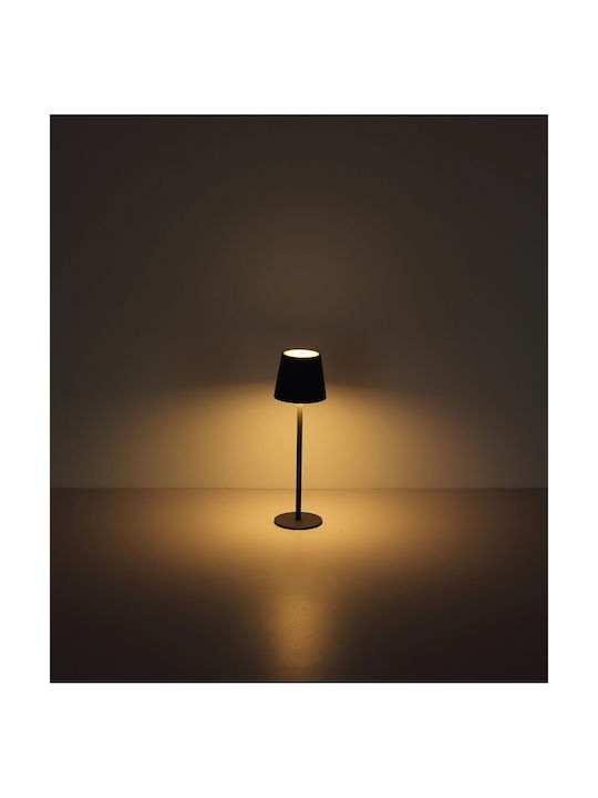 Globo Lighting Table Lamp LED with Black Shade and Base