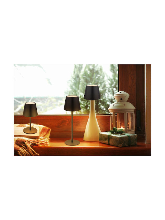 Globo Lighting Table Lamp LED with Black Shade and Base