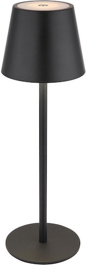 Globo Lighting Metal Table Lamp LED with Black Shade and Base