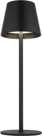 Globo Lighting Metal Table Lamp LED with Black Shade and Base