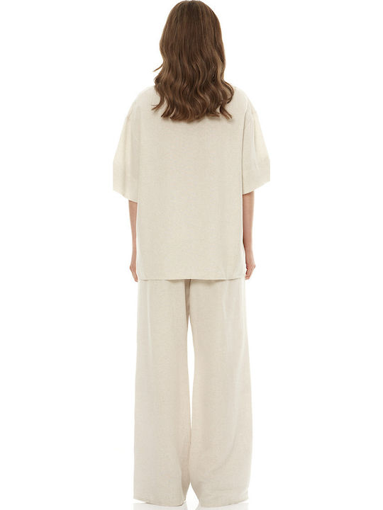 Women's Beige Set with Pants