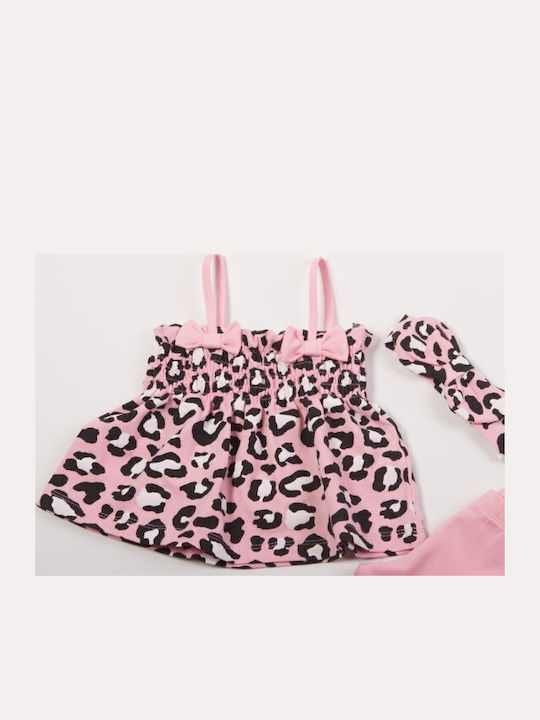 Σετ Bebe Βαμβακερό Κουφετί + Ασορτι Κορδέλα Σετ Bebe Βαμβακερό Κουφετί + Ασορτι Κορδέλα