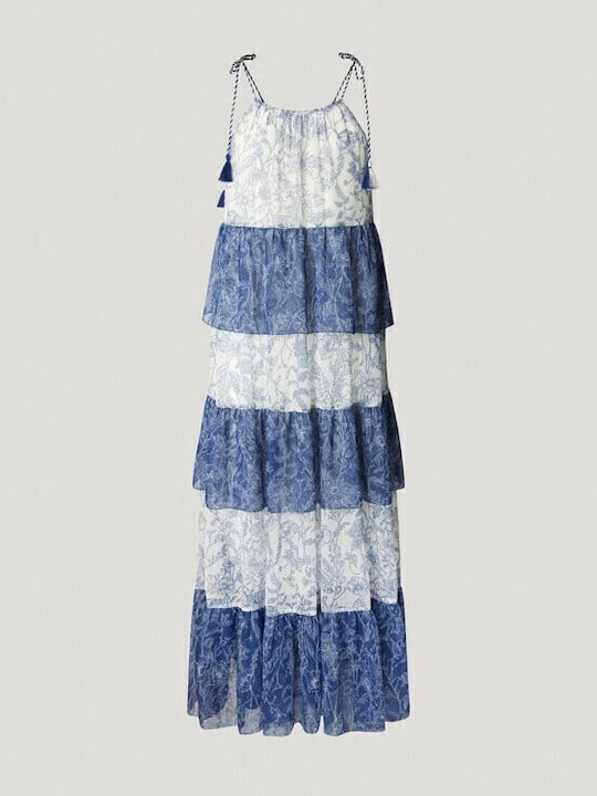 Sommer Midi Damenkleid Stahlblau