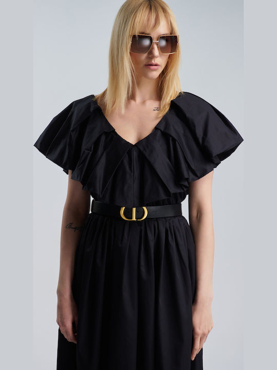 Maxi Damenkleid Für Hochzeit - Taufe Schwarz
