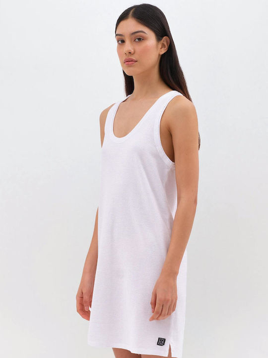 Καλοκαιρινό Mini Φόρεμα Πλεκτό White