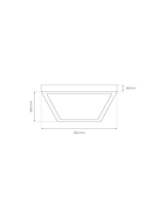 Eko Light Plafonieră de Tavan Albă cu LED Integrat