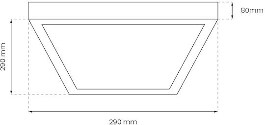 Eko Light Πλαφονιέρα Οροφής Λευκή με Ενσωματωμένο LED