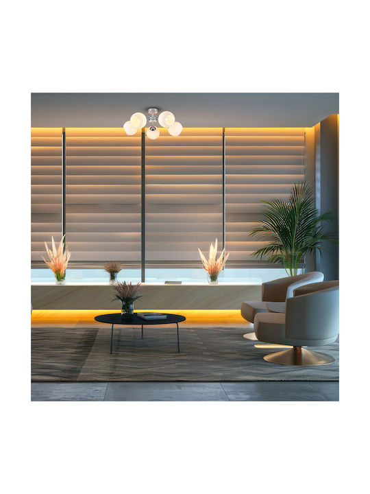 Eko Light Таванно осветление Бяла с Фасунга E27