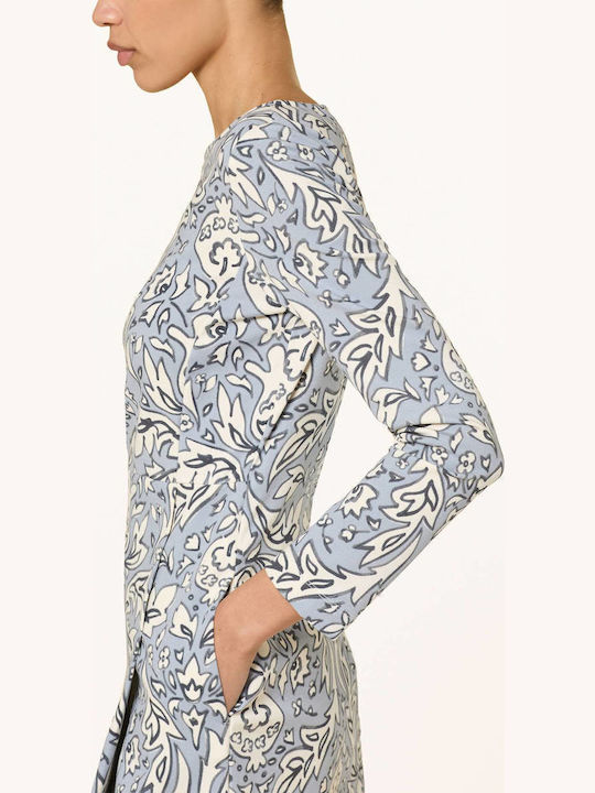 Kleid Grey / Light Blue / White