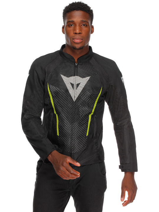 Dainese Herosphere Air Tex Καλοκαιρινό Ανδρικό Μπουφάν Μηχανής Black/White/Yellow-Fluo