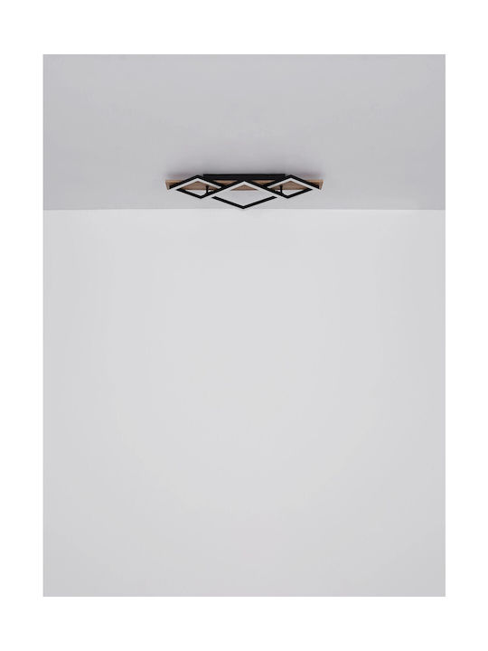 Globo Lighting Πλαφονιέρα Οροφής Γκρι με Ενσωματωμένο LED