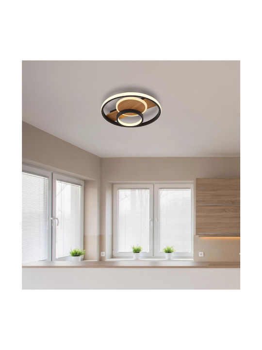 Globo Lighting Plafonieră de Tavan Neagră cu LED Integrat