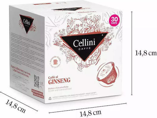 Cellini Kapseln Espresso Kompatibel mit Maschine Dolce Gusto 30Mützen