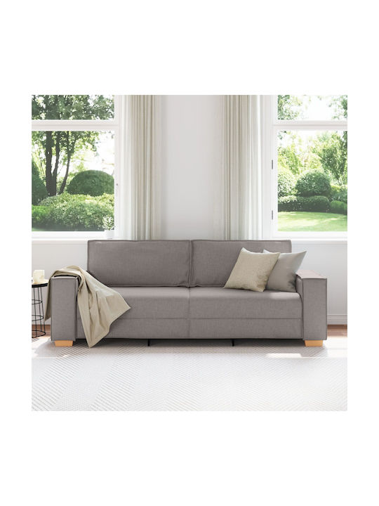 Canapea Cu Trei Locuri Crem 220x78x84 cm