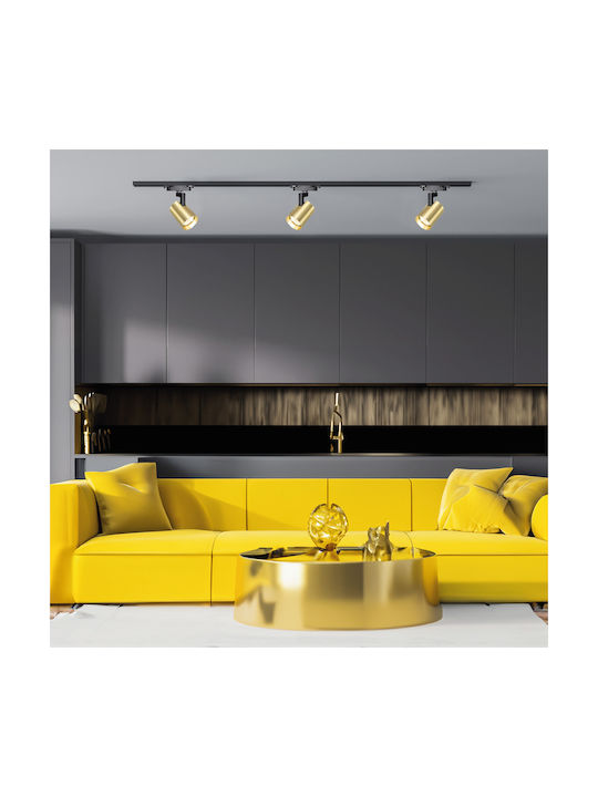 Eko Light Einzel Spot mit Fassung GU10 in Gold Farbe