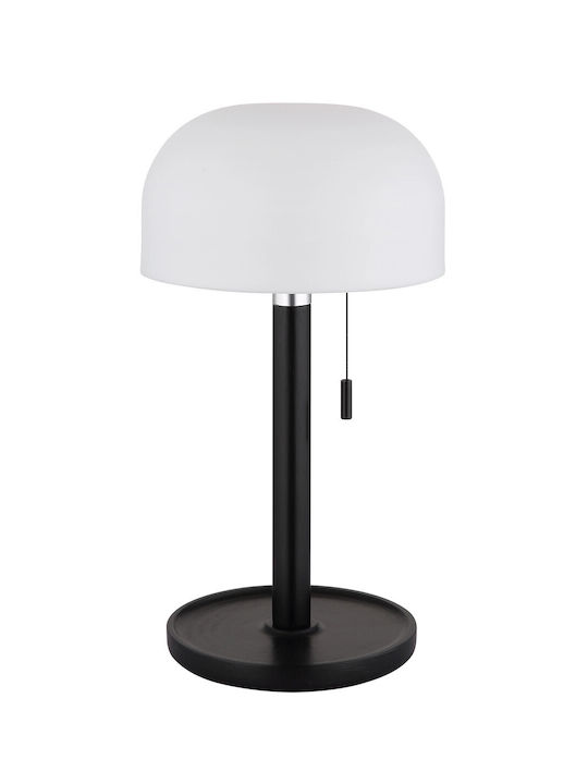 Globo Lighting Настолна лампа с Бял Абажур и Черен Основа