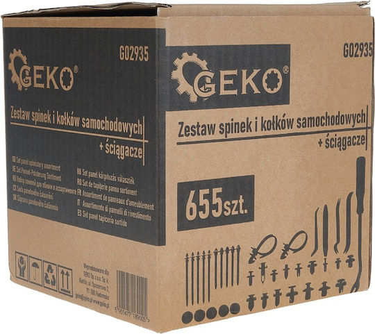 Car Upholstery Clips Set 655 Pieces Geko G02935