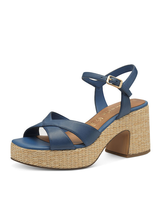 Leather Sandals Blue
