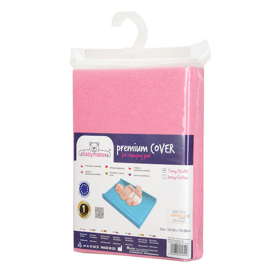 Matex Changing Pad Cover made of Fabric Pink 50x70cm