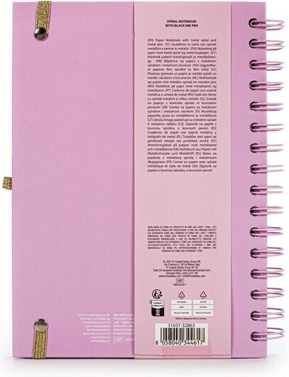 Tri-Coastal Design Posh+pop Hello Gorgeous Caiet Cu Cauciuc și Caiet