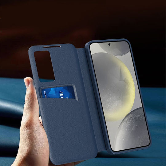 Samsung Galaxy S24 Ultra Smart View Wallet Klapphülle Blau