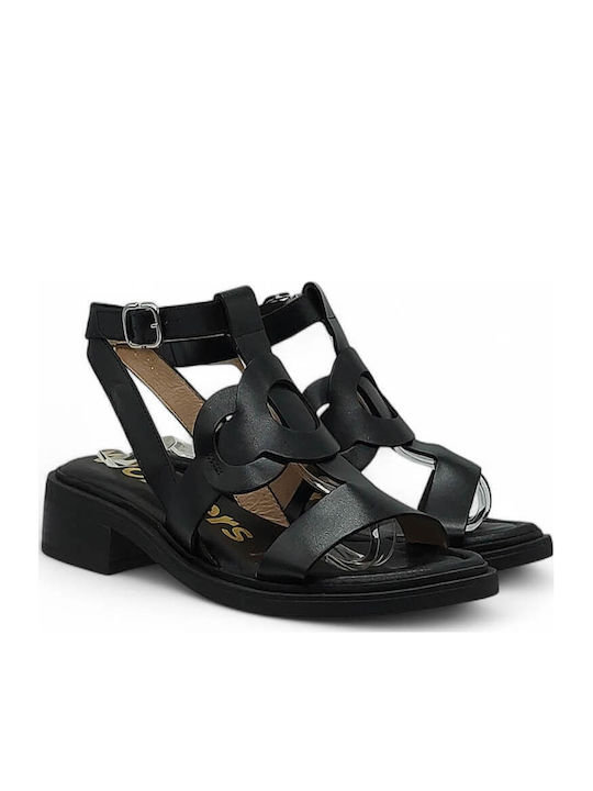 Leder Sandalen Schwarz